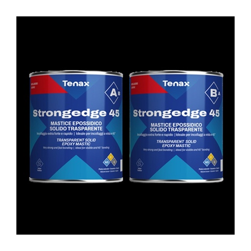 [1RFSTRONGEDGE1.5KG45] TENAX Strong Edge 45 - Knife Grade Transparent Epoxy Glue for Granite, Marble, Quartz, Ceramic and Engineered Stones