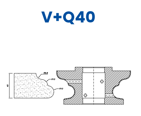 [SC61104] SC61104 40mm Ogee Bull Line 60 - (Bore 35 Fitting) Profile V+Q40 Zenith Position 1 Standard Kit (all materials)