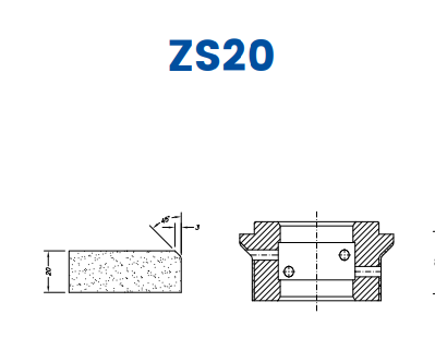 [SC62040] SC62040 20mm Single Chamfer Line 60 - (Bore 35 Fitting) Profile ZS20 Zenith Position 2 Standard Kit (all materials)