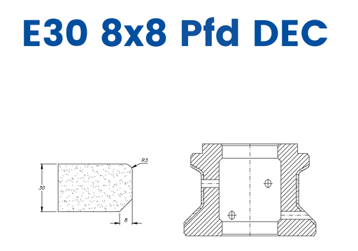 [SC67D419] SC67D419 30mm Closed 1/3 Bevel Line 60 - (Bore 35 Fitting) Profile E30 8x8 PFD DEC Electroplated Position 1 Electroplated Kit (soft materials, marble)