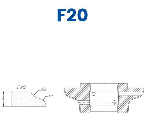[SC67049] SC67049 20mm Ogee Line 60 - (Bore 35 Fitting) Profile F20 Electroplated Position 1 Electroplated Kit (soft materials, marble)