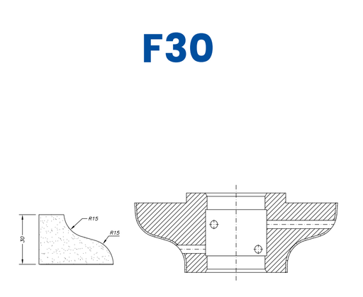 [SC67050] SC67050 30mm Ogee Line 60 - (Bore 35 Fitting) Profile F30 Electroplated Position 1 Electroplated Kit (soft materials, marble)