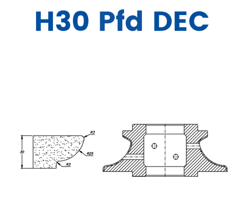 [SC67191] SC67191 30mm Closed Dupont Line 60 - (Bore 35 Fitting) Profile H30 PFD DEC Electroplated Position 1 Electroplated Kit (soft materials, marble)