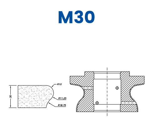 [SC67068] SC67068 30mm Stair Tread Line 60 - (Bore 35 Fitting) Profile M30 Electroplated Position 1 Electroplated Kit (soft materials, marble)