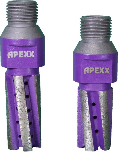 [22601-01016] APEXX Purple Finger Bit 23mm x 40mm x 5-segment - Cobalt Bond (ES), Long Life