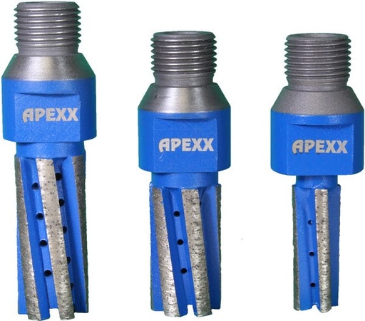[22601-01038] APEXX Blue Finger Bit 23mm x 40mm x 6-segment - Extra Soft Bond (Quartzite)
