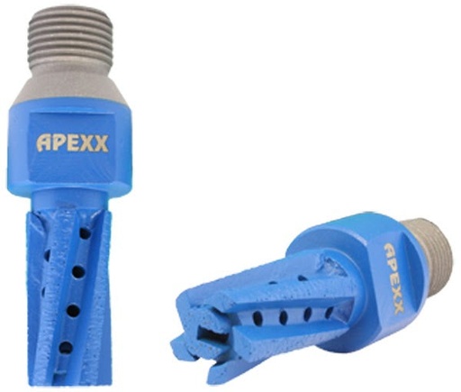 [22601-01058] APEXX Reverse-Thread Blue Finger Bit 20mm x 40mm w/ Bottom Segment