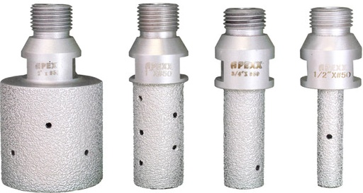 [22829-01009] APEXX Brazed CNC Sink Drum 1/2" x 2" - Coarse #50 Grit