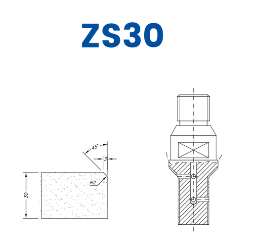 [SC23041] SC23041 LINE 20 30mm Single Chamfer Profile ZS30 Position 3 BiPower Electroplated Kit (soft materials, marble)