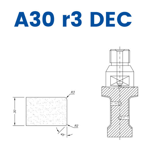 [SC23D239] SC23D239 LINE 20 30mm r3 Eased Edge DEC Profile A30 r3 DEC Position 3 BiPower Electroplated Kit (soft materials, marble)