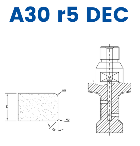 [SC23D521] SC23D521 LINE 20 30mm r5 Eased Edge DEC Profile A30 r5 DEC Position 3 BiPower Electroplated Kit (soft materials, marble)