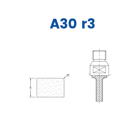 [SC24264] SC24264 LINE 10 30mm r3 Eased Edge Profile A30 r3 Position 4 Longlife+ Electroplated Kit (soft materials, marble)