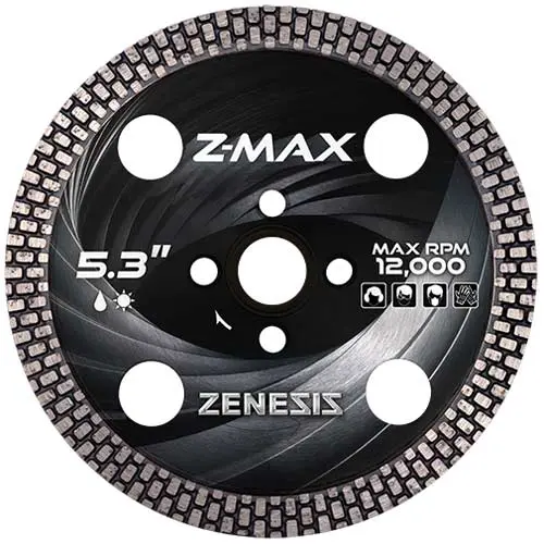 [ZRG10SX05309C] 5.3" ZENESIS Z-Max Turbo Blade For Quartzite, Granite, Engineered Stone