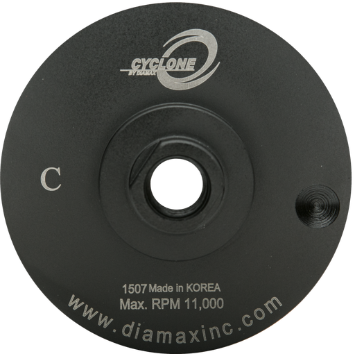 [CWFRN4M] 4" Cyclone Flat Resin Cup Wheel No Water Channel Mudium