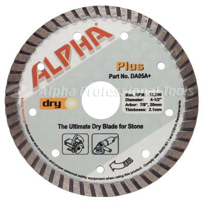 [DA04A+] Alpha Professional Tools Plus Dry Diamond Blade 4"