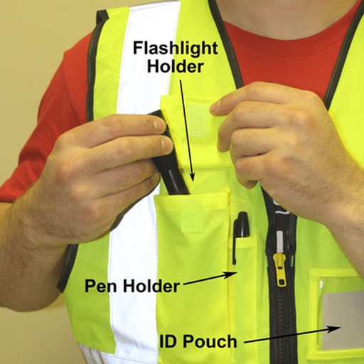 [SVY0000M] Alpha Professional Tools Safety Vest Yellow M