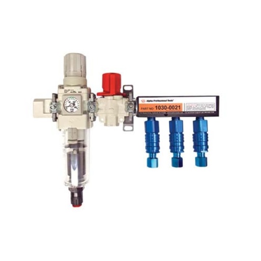 [1030-0021] Alpha 53 CFM 3/8" Filter/Regulator Manifold System 3/8" NPT 