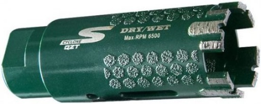 [CDBQZ114] 1 1/4" Cyclone-S QZT QZT Dry T-type Segments Core Bit In/Out Protection 5/8"-11