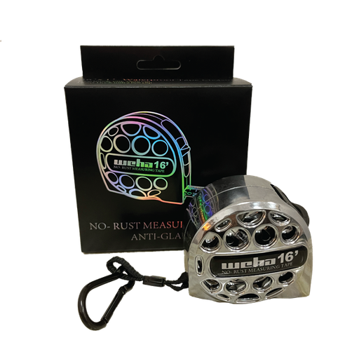 [70601S] 16’ x 1” Weha Stainless Steel WaterProof Tape Measure – SILVER Color 