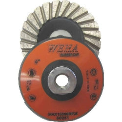 [50251] Weha 4" Rubber Diamond Cupwheel