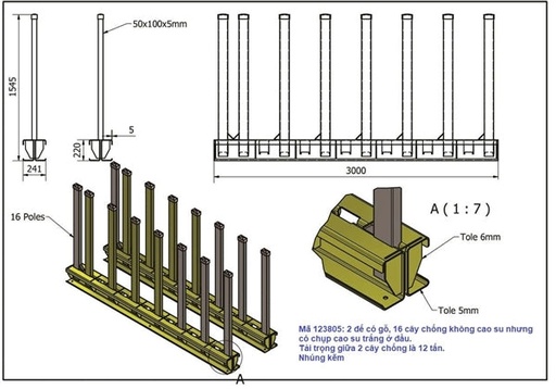 [123800] Weha 5.5 Ton 10'  Slab Rack