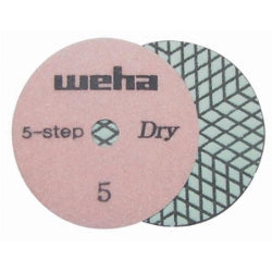 [D5S42] Weha 4" 5 Step Diamond Polishing Pads-DRY
